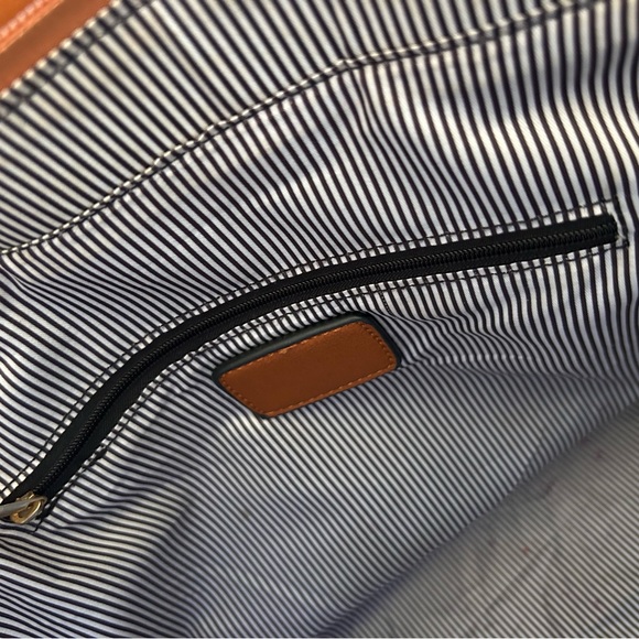 British plaid vinyl structured purse w/ shoulder strap - Picture 12 of 16